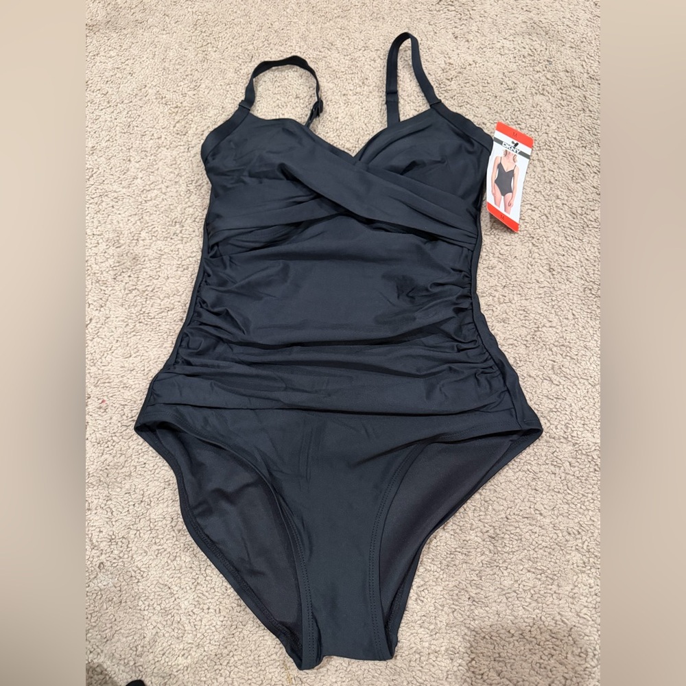 “New” DKNY Black Swimsuit (Tummy Control) size S,L